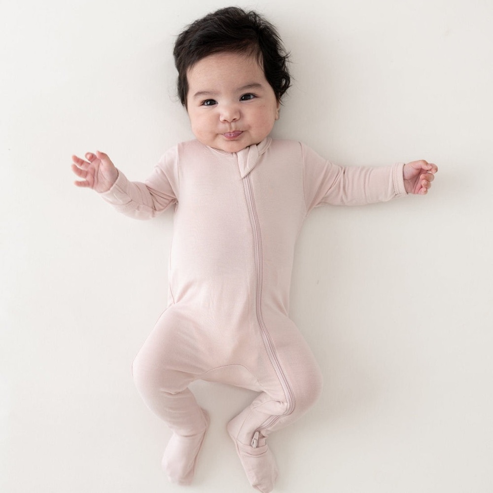 Adorable Pink Baby Footie by kyte baby